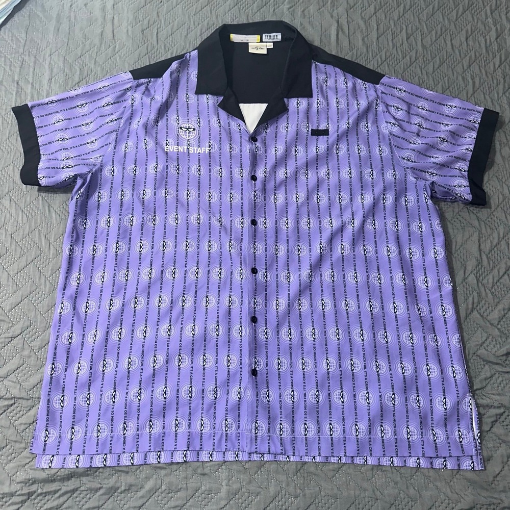 Universal Studios Despicable me villain con 2023 AOP‎ Staff Uniform shirt 2XL